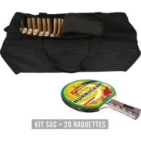 Sporti France Racket Kit (bag + 20 Rackets) Hurricane Zwart