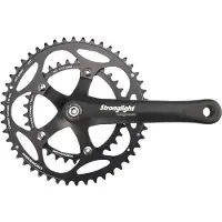 Stronglight Impact Crankset 9/10-speed 34/48T, zwart 165mm 2022 Crankstellen