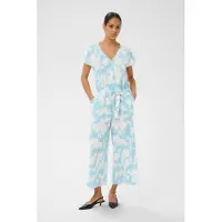 Kaffe Jumpsuit 'KAMira' beige / hemelsblauw