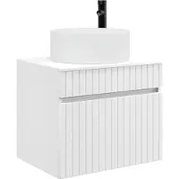 vidaXL Wandgemonteerde Badkamerkast Wit 59 x 44,5 x 50 cm Bewerkt hout