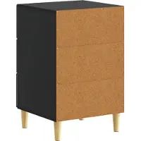 vidaXL Nachtkastje Zwart 43 x 39,5 x 66,5 cm Bewerkt hout