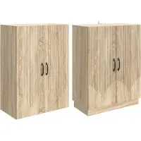 vidaXL Kast Set 2 st Sonoma Eiken Bewerkt hout