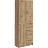 vidaXL Kast Set 2 st Artisanaal eiken Bewerkt hout
