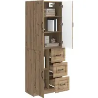 vidaXL Kast Set 2 pcs Artisanaal eiken Bewerkt hout