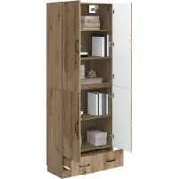 vidaXL Kast Set 2 pcs Artisanaal eiken Bewerkt hout