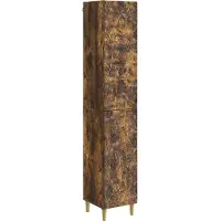 vidaXL Kast Set 2 st Gerookt eiken Bewerkt hout