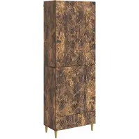 vidaXL Kast Set 2 st Gerookt eiken Bewerkt hout