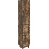 vidaXL Kast Set 2 st Gerookt eiken Bewerkt hout