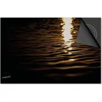Dietrix Inductie beschermer 60x52 - afdekplaat inductie mat - Kookplaat beschermer - Exclusief - Black en Gold - Zee glinstering zon
