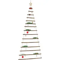 vidaXL Hangende kerstboom met topster 100x210 cm natuurlijke tak
