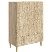 vidaXL Dressoir Sonoma Eiken 66 x 34,5 x 95 cm Bewerkt hout