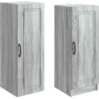 vidaXL Kast Set 2 st Grijs Sonoma Bewerkt hout