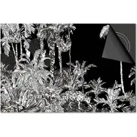 Dietrix Inductie beschermer 65x52 - afdekplaat inductie mat - Kookplaat beschermer - Exclusief - Jungle Tekening Dieren