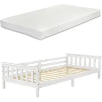 En.casa Kinderbed Nuuk met matras en uitvalbeveiliging 90x200 wit