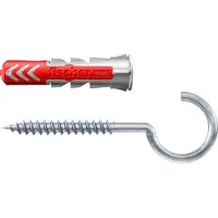 Fischer Universele DUOPOWER 10x50 mm met grote ronde haak, 2 stuks.