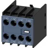 Siemens 3RH29111FB22, hulpcontactblok, 11U, 2S+2Ö, S00/S0, frontmontage, schroefklemmen