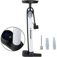 Dunlop Digitale Fietspomp met Drukmeter - Fiets Pomp Geschikt Voor Schrader Presta Ventiel - Ballenpomp 120 PSI 8.3 BAR - Inclusief Ventieladapters en Naald