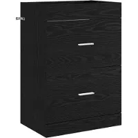 vidaXL Badkamer Onder Het Wastafel Kast Zwart eiken 56 x 37,5 x 81 cm