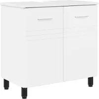 vidaXL Badkamer vaniteitsunit Hoogglans Wit 60 x 35 x 60 cm