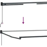 vidaXL Handbediende luifel met LED's Zand 100% Polyester en Aluminium