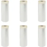 vidaXL Afplaktape met lijm 6 st Doorzichtig 240 x 2000 cm HDPE