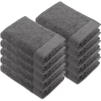Walra Remade Handdoeken 50x100 - set van 10 - Zware kwaliteit 550 g/m2 - Antraciet