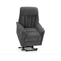 MCombo Elektrische Relaxfauteuil met Sta-op Hulp - 145° Ligfunctie - 35D Schuimzitkussen - Chenille Stof - Grijs