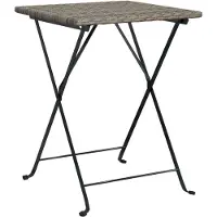 vidaXL Bistrotafel inklapbaar 55x54x71 cm poly rattan grijs