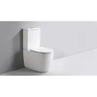 Qeramiq Dely Swirl Staand Toilet - zonder spoelrand - geberit spoelsysteem - slim zitting - glans wit SW1574312/SW1574314/SW1159504