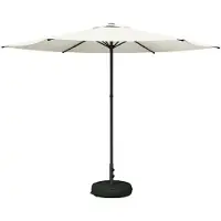 vidaXL Tuinparasol met voet 300 x 300 cm Polyester Rechthoekig