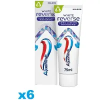 Aquafresh White Reverse Tandpasta – Long Lasting Whitening – 6 x 75 ml – Voordeelverpakking