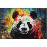Kleen-Tex Wash+Dry Design Wasbare Deurmat - Pandy McPanda - 50 x 75cm