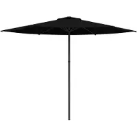 vidaXL Tuinparasol 300 x 300 cm Polyester Rechthoekig Zwart