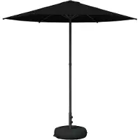 vidaXL Tuinparasol met voet 230 x 230 cm Polyester Rechthoekig Zwart