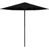 vidaXL Tuinparasol 230 x 230 cm Polyester Rechthoekig Zwart