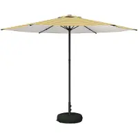 vidaXL Tuinparasol met voet 300 x 300 cm Polyester Rechthoekig