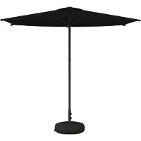 vidaXL Tuinparasol met voet 270 x 270 cm Polyester Rechthoekig Zwart