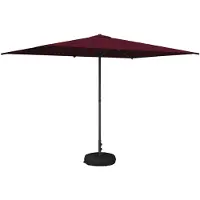 vidaXL Tuinparasol met voet 200 x 300 cm Polyester Rechthoekig