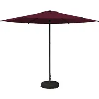 vidaXL Tuinparasol met voet 300 x 300 cm Polyester Rechthoekig
