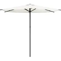 vidaXL Tuinparasol 270 x 270 cm Polyester Rechthoekig Crèmekleurig
