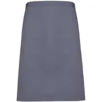 Premier Unisex Volwassenencollectie Halflang Taille Schort (Staal)
