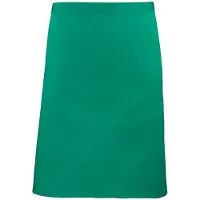 Premier Unisex Volwassenencollectie Halflang Taille Schort (Smaragd)