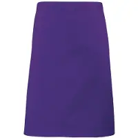 Premier Unisex Volwassenencollectie Halflang Taille Schort (Paars)