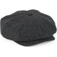 Beechfield Unisex Volwassenen Melton Wool Baker Boy Cap (Houtskool mergel)