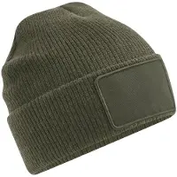 Beechfield Thinsulate Uitneembare Patch Muts (Militair Groen)