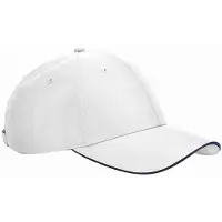 Beechfield Team Sport-Tech Cap (Witte/franse marine)