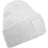 Beechfield Diepe muts met tonale patch voor volwassenen (Wolk Grijs)