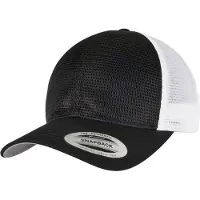 Flexfit 360 Tweekleurige Omnimesh Cap (Zwart/Wit)