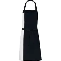 Link Kitchen Wear Unisex Duo Schort voor volwassenen (Zwart/Wit)