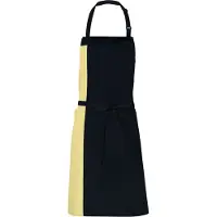 Link Kitchen Wear Unisex Duo Schort voor volwassenen (Zwart/Lemon)